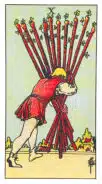 Dix de Bâtons - Tarot Rider Waite