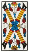 Quatre de Bâtons - Tarot de Marseille