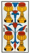 Quatre de Coupes - Tarot de Marseille
