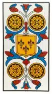 Quatre de Deniers - Tarot de Marseille