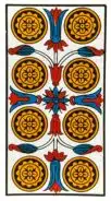 Huit de Deniers - Tarot de Marseille