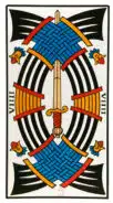 Neuf d'Épées - Tarot de Marseille