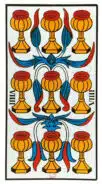 Neuf de Coupes - Tarot de Marseille