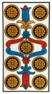 Neuf de Deniers - Tarot de Marseille