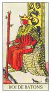 Roi de Bâtons - Tarot Rider Waite